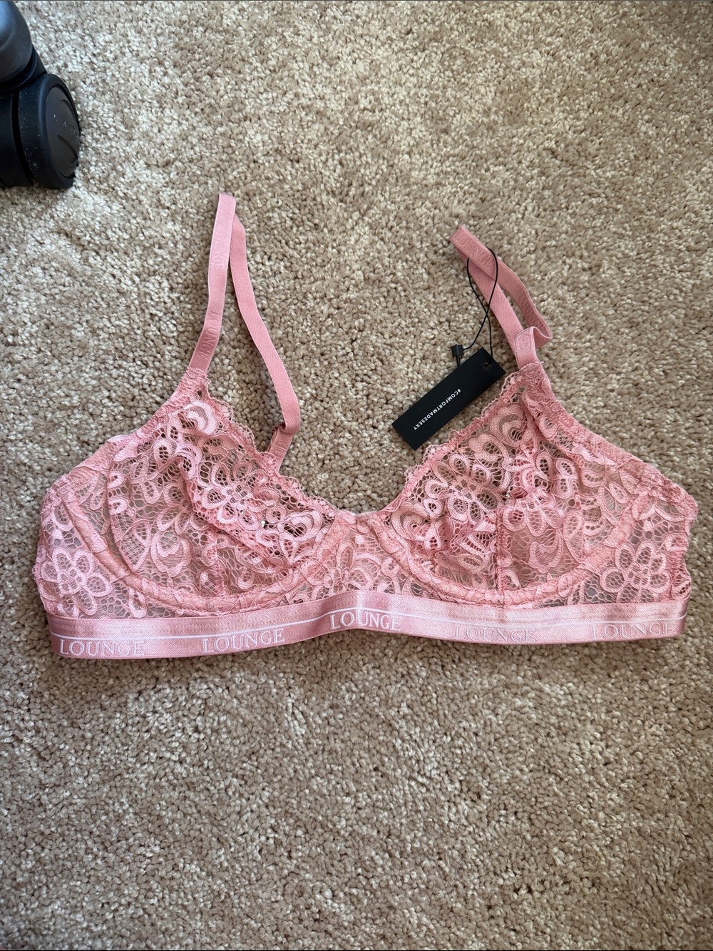 Underwire Lace Bralette in Dusty Pink